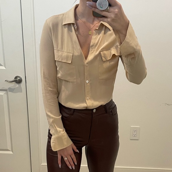 Babaton Silk Button Up Blouse - Picture 7 of 14